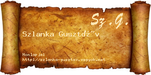 Szlanka Gusztáv névjegykártya