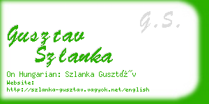 gusztav szlanka business card